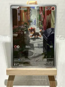 Litleo 139/132 Mega Evolution Holo Illustration Rare Pokemon Card NM - Image 1