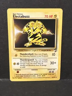 Vintage 90s Base Set 2 Pokemon card Lot Rare Electrabuzz Buzz Kadabra - Image 5