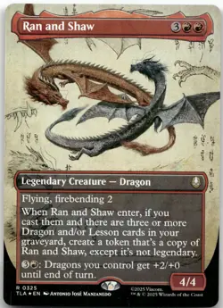 MTG Ran and Shaw (Borderless) Foil NM Avatar: The Last Airbender Magic 325 - Image 1