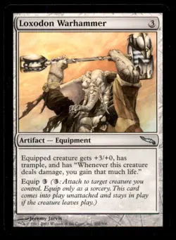 Loxodon Warhammer LP Light Play Mirrodin MTG [8653] - Image 1