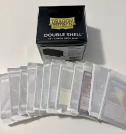 Magic The Gathering 12 Sealed Bundle Land Packs w Sealed Dragon Shield Deck Box. - Image 1