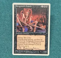 UNPLAYED SIGNED MTG Magic Yawgmoth Demon Chronicles SANDRA EVERINGHAM ED CUBE - Image 1