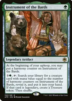X 1 Instrument Of Bards NM-M Adventures in The Forgotten Realms 190 MTG Magic - Image 1