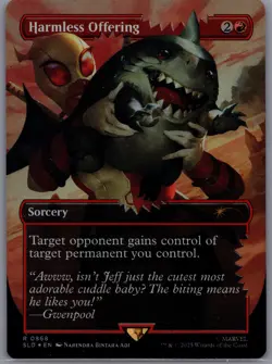 Magic: Harmless Offering 0868 Rainbow Foil Deadpool Secret Lair MTG Near Mint - Image 1