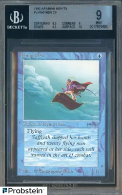1993 Magic The Gathering Arabian Nights Flying Men C5 BGS 9 MINT - Image 1