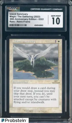 2022 Magic The Gathering MTG 30th Anv Ed #0322 Island Sanctuary CGC 10 GEM MINT - Image 1