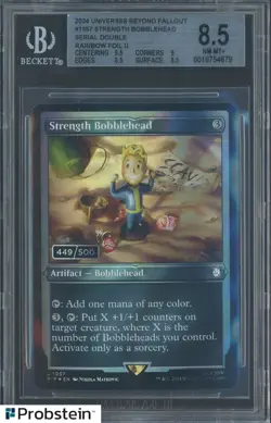 2024 MTG Universes Beyond Fallout Strength Bobblehead Serial /500 Foil BGS 8.5 - Image 1