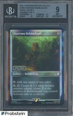 2024 MTG Universes Beyond Fallout Charisma Bobblehead Serial /500 Rainbow BGS 9 - Image 1