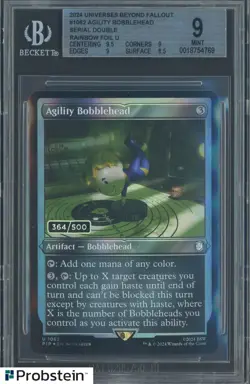 2024 MTG Universes Beyond Fallout Agility Bobblehead Serial /500 Rainbow BGS 9 - Image 1