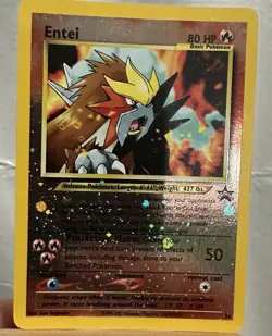 Entei Pokemon Basic 80 HP Promo Holofoil Card W/Top Loader NM-MT Condition 🔥 - Image 2