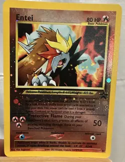 Entei Pokemon Basic 80 HP Promo Holofoil Card W/Top Loader NM-MT Condition 🔥 - Image 3