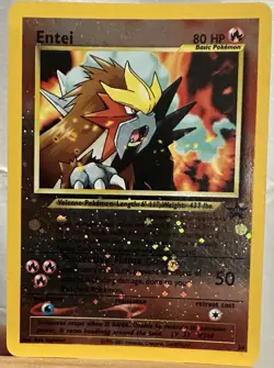 Entei Pokemon Basic 80 HP Promo Holofoil Card W/Top Loader NM-MT Condition 🔥 - Image 5