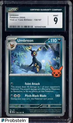 2024 Pokemon Trick or Trade BOOster #130/197 Umbreon CGC 9 MINT - Image 1