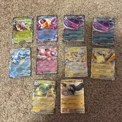 POKEMON TCG - 10 EX CARD LOT - JAPANESE AND ENGLISH AS PICTURED - Image 1