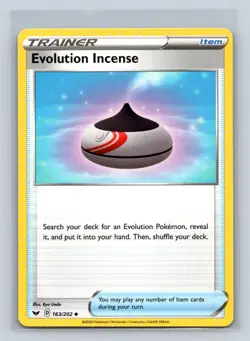 Evolution Incense #163/202 SWSH01 Sword & Shield Base Set Uncommon Pokemon D63 - Image 1