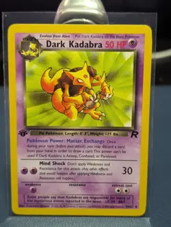 Dark Kadabra 39/82 Team Rocket 1st Edition Uncommon 2000 Vintage Pokemon TCG - Image 1