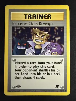 Pokemon Team Rocket 1st Edition Imposter Oak's Revenge 76/82 - MP - Image 1