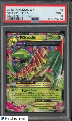 2015 Pokemon XY Ancient Origins #8 M Sceptile Ex PSA 9 MINT - Image 1