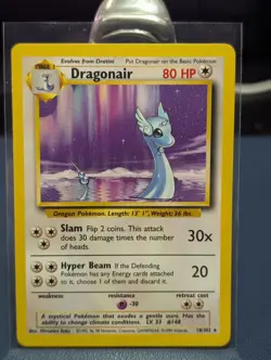 Dragonair 018/102 Base Set Unlimited Rare 1999 Vintage Pokemon TCG - Image 1