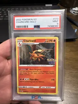 2022 POKEMON GO #010 CHARIZARD-HOLO PSA 9 - Image 1