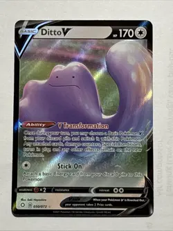 Ditto V 050/072 -Shining Fates- HOLO Ultra Rare- NM/MINT - Pokemon TCG - Image 1
