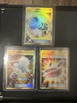 Pokemon Sun & Moon Crimson Invasion 120/111 Secret Rare Gold Counter Catcher - Image 1