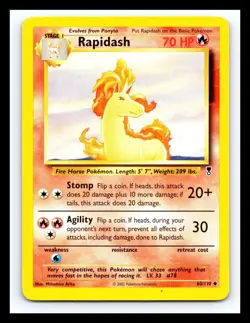 💥 RAPIDASH | Pokemon TCG 2000 | Legendary Collection Non Holo Vintage # 60/110 - Image 1