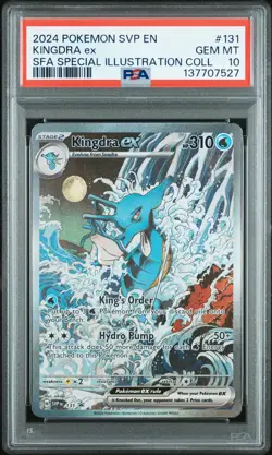 2024 POKEMON SVP EN-SV BLACK STAR PROMO #131 KINGDRA EX PSA 10 - Image 1