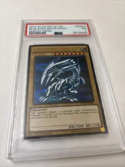 Yugioh PSA 7 NM-MT Blue-Eyes White Dragon DUSA-EN043 Ultra Rare 1st Ed - Image 2