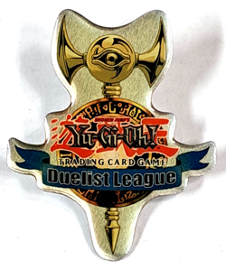 Vintage 1996 Yu-Gi-Oh! Duelist League pinback pin - Image 1