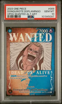 Donquixote Doflamingo SP Wanted Poster PSA 10 - One Piece ST03-009 English - Image 1