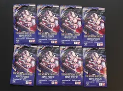 One Piece OP14 The Azure Sea’s Seven Sleeved Booster Pack Lot Of 8 - Image 1
