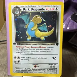 Pokemon TCG Dark Dragonite Holo Rare Card First Edition 5/82 - Image 2
