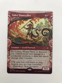 Valley Flamecaller Showcase MTG Magic the Gathering Card NM Near Mint BLB - Image 1