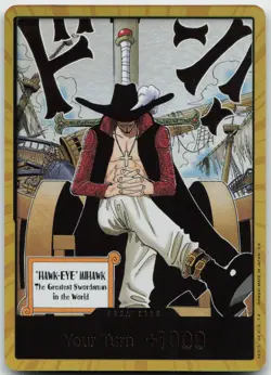 DON!! Card (Dracule Mihawk) (Gold) DON!! The Azure Sea's Seven NM - Image 1