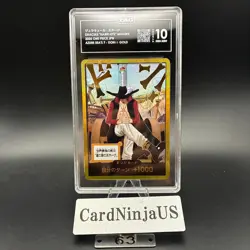 TAG GEM MINT 10 (987) DON !! Card Gold Frame Hawk-Eyes Mihawk ONE PIECE Card 63 - Image 1