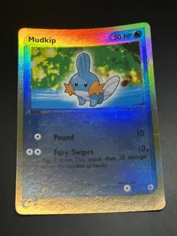 Mudkip 60/109 Reverse Holo Ruby and Sapphire Pokemon Card 2003 1/2 - Image 1
