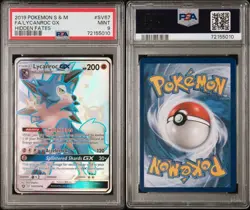 PSA 9 Lycanroc GX SV67/SV94 2019 Hidden Fates: Shiny Vault Pokemon TCG Card Mint - Image 3