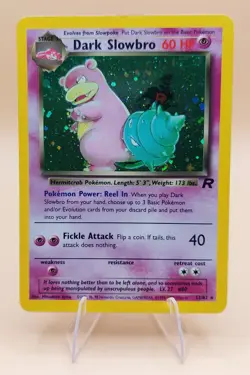 Dark Slowbro Holo Rare Team Rocket 12/82 Pokemon Card - WOTC 1999-2000 SWIRL B - Image 1