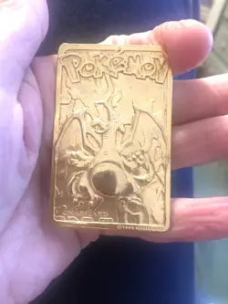 CHARIZARD POKEMON 23K Gold Plated 1999 Burger King Trading Card - Image 1