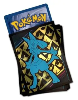 65 Ct Crown Zenith Pokemon Center ETB Lucario Pokemon Card Sleeves New Sealed - Image 1