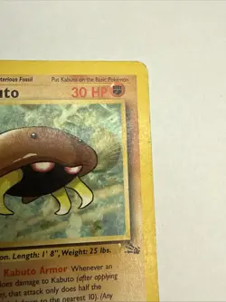 1999 WOTC Pokemon Fossil 1st Edition Card 50/62 Kabuto English MP - Image 5