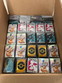 Lot of (162) Pokemon TCG Assorted Card Sleeves Black White Prismatic Mega - Image 1