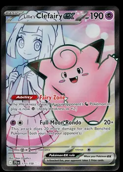 Pokemon Card - Lillie's Clefairy ex Scarlet & Violet Promo 195 Holo - Image 1