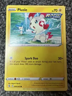 Plusle #89 and Minun #90 Fusion Strike Pokemon Cards - Image 3