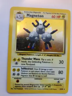 Magneton Base Set Holo Pokemon Card WOTC NM - Image 1