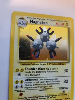 Magneton Base Set Holo Pokemon Card WOTC NM - Image 2