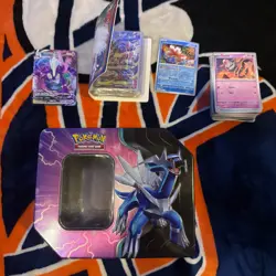Pokemon Card Lot w/ Dialga Tin - Includes Mega Lucario EX Full Art 55a/111, Etc - Image 2