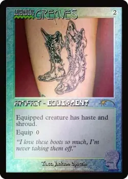 MTG English Lightning Greaves (1662) (Rainbow Foil) NM Foil Secret Lair - Image 1