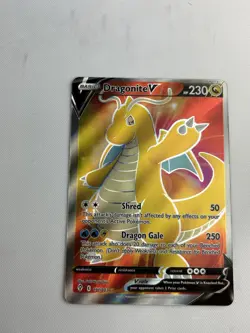 Pokemon TCG Dragonite v 191/203 Evolving Skies Holo Ultra Rare Full Art Card NM - Image 1